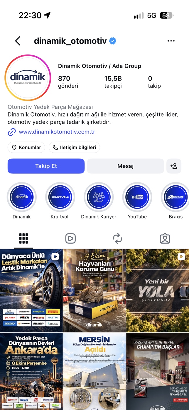 dinamik_otomotiv Instagram Profili